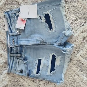 Kan Can High Rise Patched Shorts